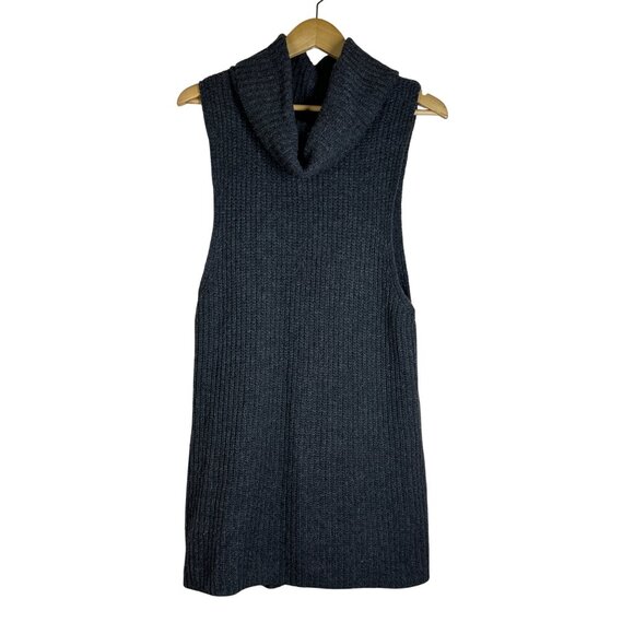 Free People Need It Now Turtleneck Sweater Womens Size S Split Back Lambswool - Picture 2 of 9